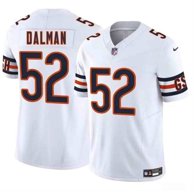 Men's Chicago Bears #52 Drew Dalman White 2025 F.U.S.E. Vapor Stitched Football Jersey